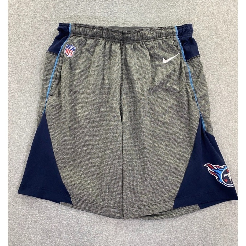 Nike NFL Tennessee Titans On-Field Dri Fit Mens XL Athletic Logo Gym Shorts